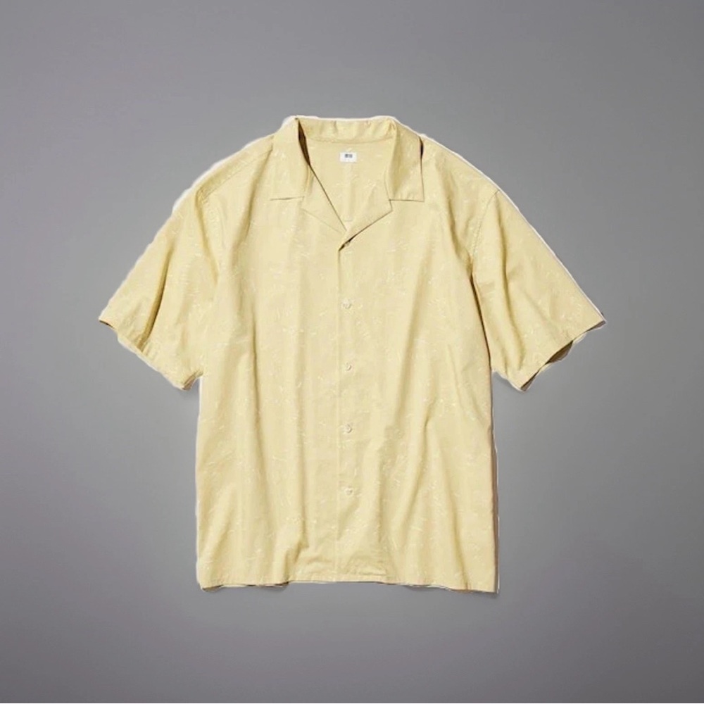 Men's Cream Short Sleeve Shirt